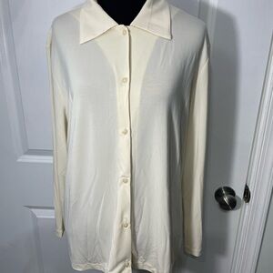 Vince Ivory Button-Up Shirt Size XL CB-10